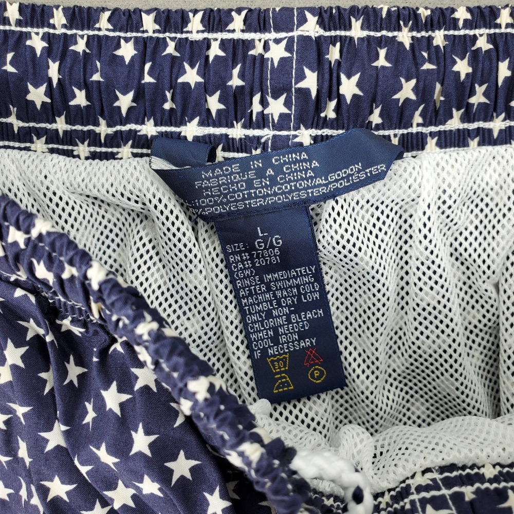 Tommy Hilfiger Swim Trunks Sz L Multi Color Stars Stripes Patriotic Flag Vintage - Picture 2 of 6